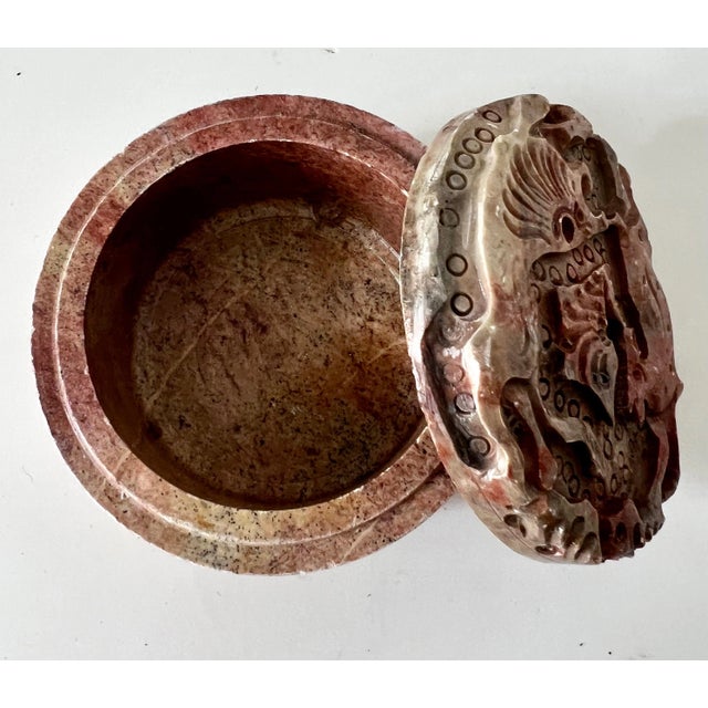 Mid 20th Century Hand Carved Asian Stash Box with Lid For Sale - Image 5 of 8