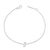 Immerse yourself in the understated elegance of this 10K white gold bracelet, rhodium-plated for an enrapturing shimmer...