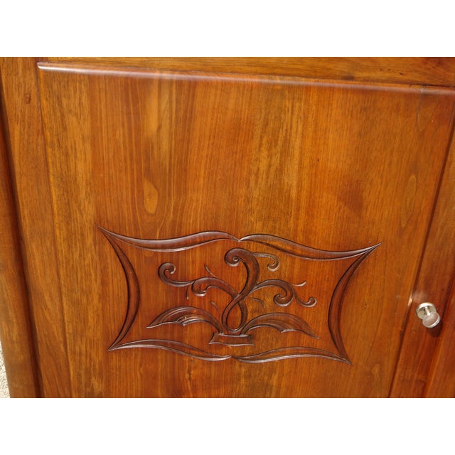 Large Vintage Sideboard in Walnut and Black Marble, 1950s For Sale - Image 4 of 18