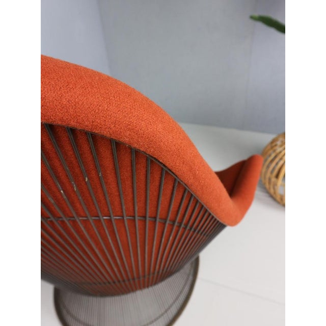 Brown Early Bronze and Rust Red Lounge Chair by Warren Platner for Knoll, 1960s For Sale - Image 8 of 18