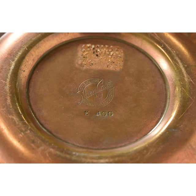 Silver Crest Arts & Crafts Sterling Silver on Bronze Ashtray or Catchall For Sale - Image 9 of 11