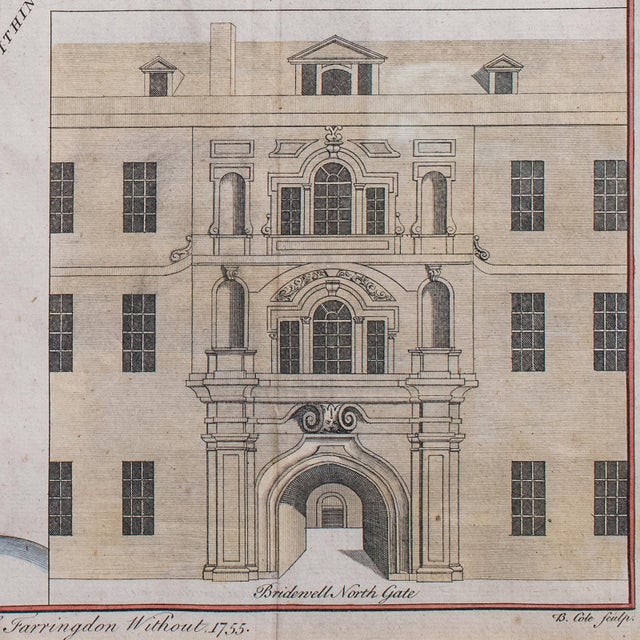 Antique London Street Map, Farringdon, English, Framed, Fleet Street, Georgian For Sale - Image 11 of 12