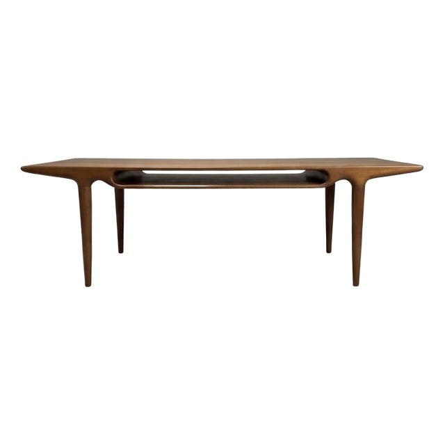 Danish Teak Coffee Table attributed to Johannes Andersen, 1960s For Sale