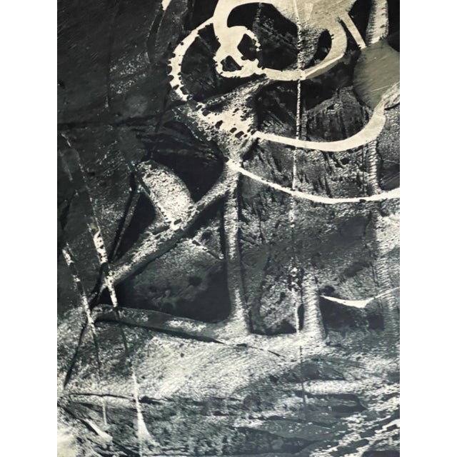 1990s Dark Academia Contemporary Abstract Modern Painting on Paper For Sale - Image 5 of 5