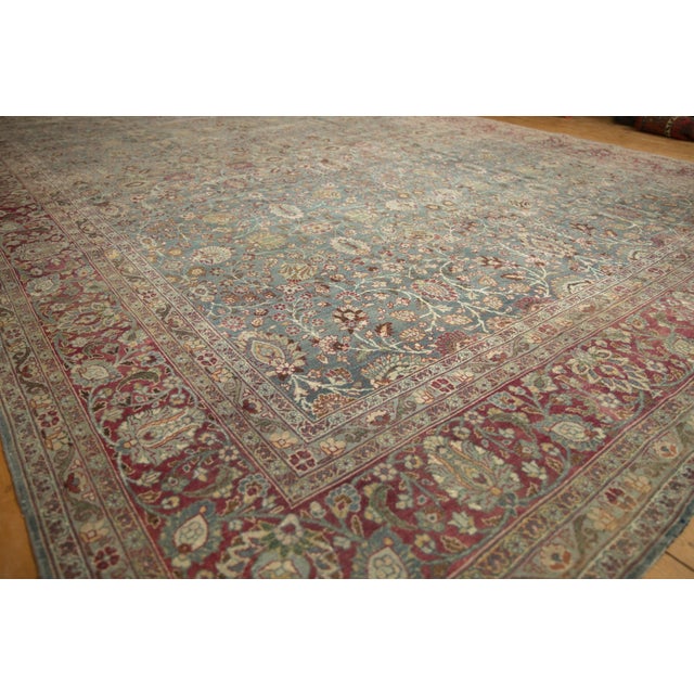Vintage Distressed Tabriz Carpet - 10'10" X 14'2" For Sale - Image 10 of 15