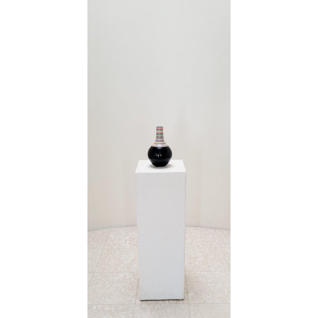 Vintage Rainbow Neck Gourd Vase Studio Pottery For Sale - Image 4 of 4