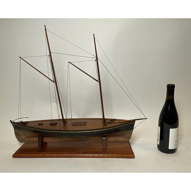 Antique Model of a Double Ended Trading Vessel For Sale - Image 4 of 11