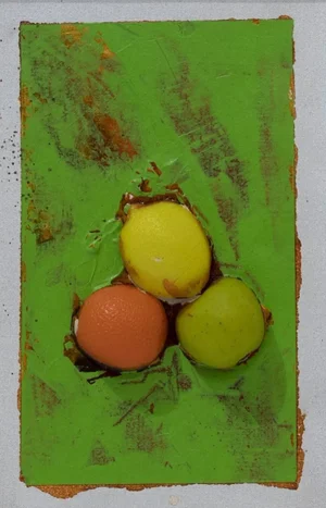 Untitled Fruits Mixed Media by Mario Schifano, 1995