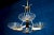 Art Deco Brass Mounted Murano Glass Chandelier attributed to Barovier, 1940s For Sale - Image 4 of 8