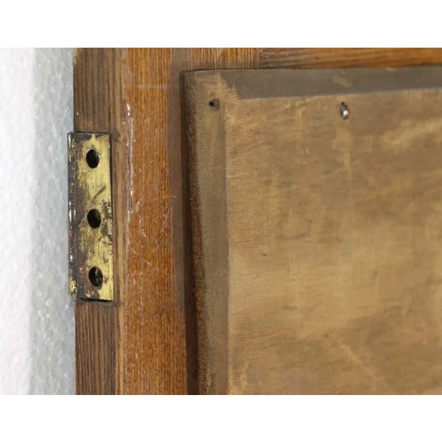 Antique Carved Oak Beveled Mirror Door Chairish