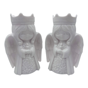Vintage Ceramic Japanese Kawaii Angel Candle Holders- A Pair