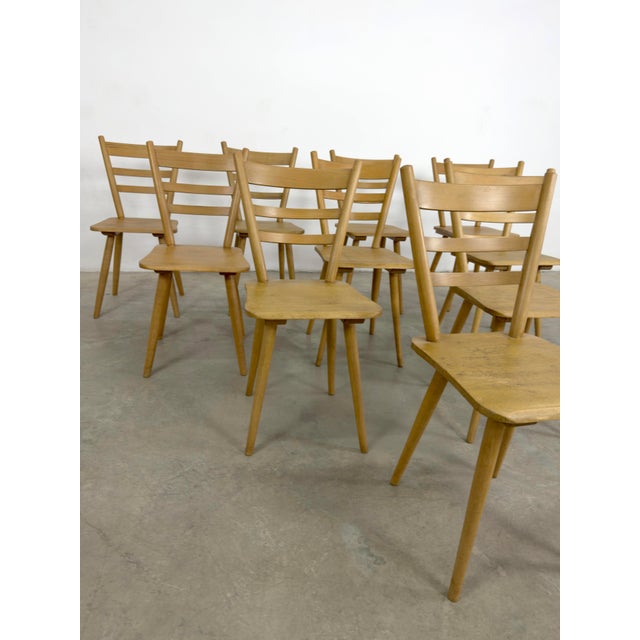 1960s German Brutalist Bistro Chairs - Set of 8 For Sale - Image 5 of 16