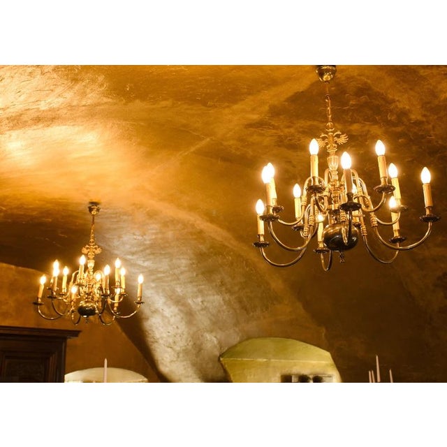 Mid-Century Dutch 2-Tier Chandeliers, Set of 2 For Sale - Image 4 of 9