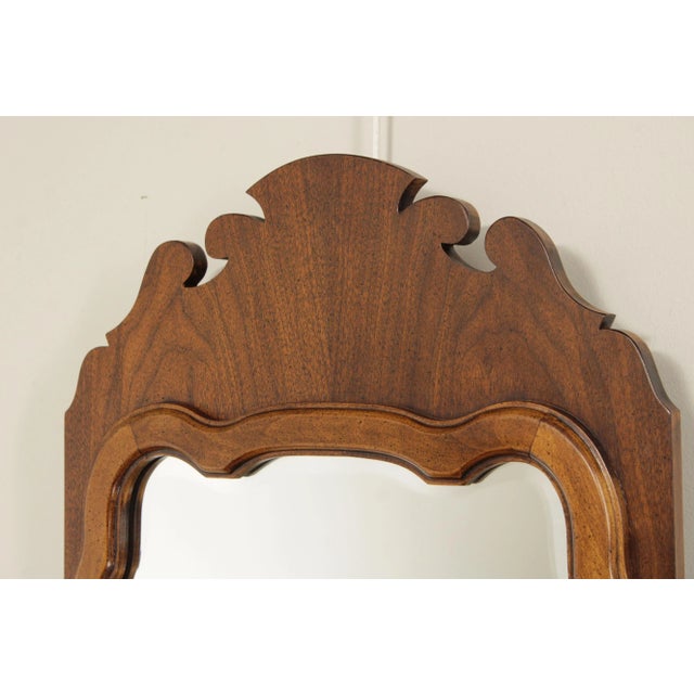 1970s Brandt Queen Anne Style Walnut Looking Glass Wall Mirror For Sale In Philadelphia - Image 6 of 13