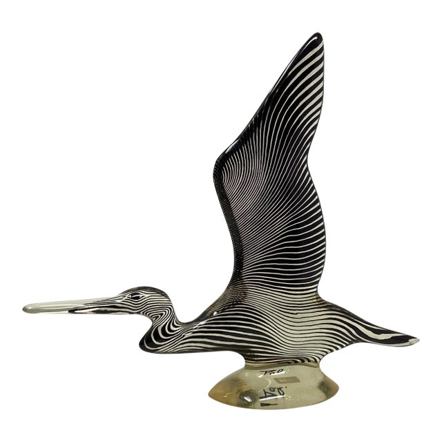 Abraham Palatnik Mid-Century Lucite Heron Bird Sculpture For Sale
