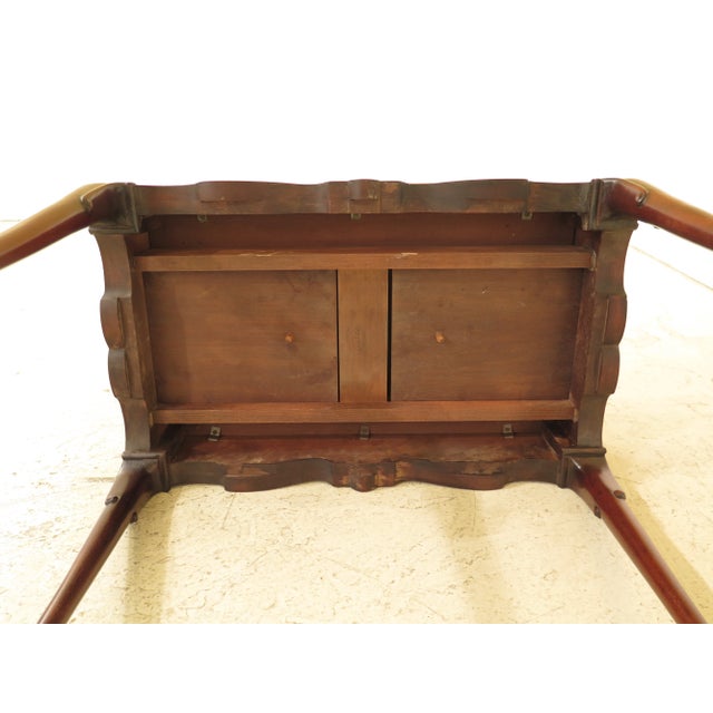 1960s Queen Anne Biggs Mahogany Tea Table With Pull Out Slides For Sale - Image 10 of 12