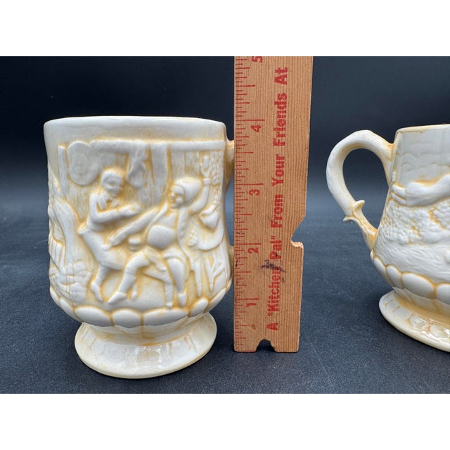 1960s Vintage Carved Tam O'Shanter Eh the Witches Pursuit Coffee Tea Mugs Set of 2 For Sale - Image 5 of 8
