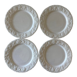 Mid 20th Century Quadrifoglio Rose Embossed Plates - Set of 4 For Sale