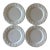 Mid 20th Century Quadrifoglio Rose Embossed Plates - Set of 4 For Sale