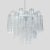 1980s Murano Clear Glass Tronchi Chandelier, 1980s For Sale - Image 5 of 5