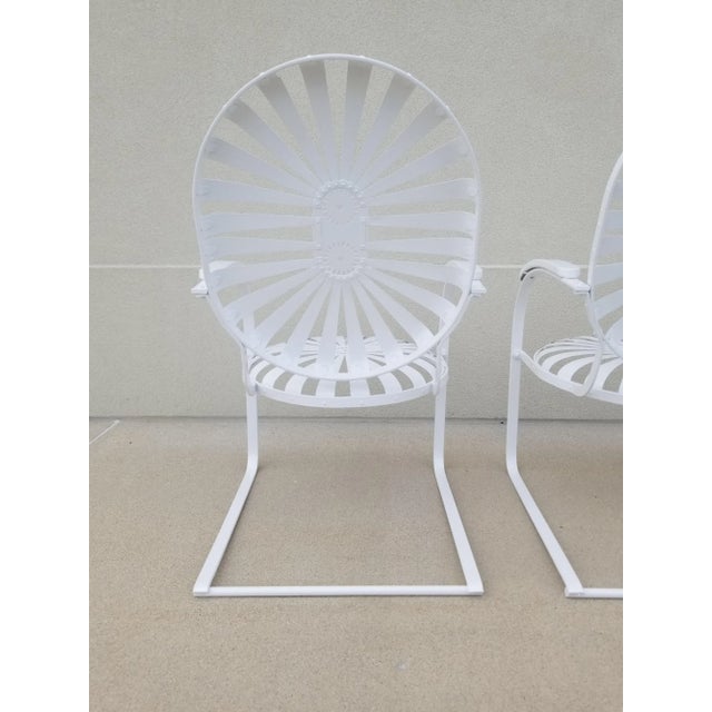 Francois Carre French Art Deco Chairs Restored in White, Attributed For Sale - Image 12 of 18