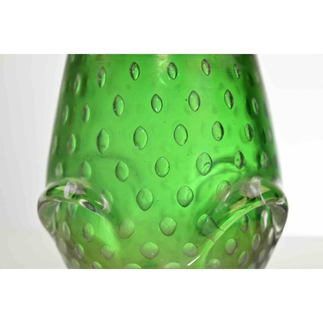 Bullicante Grass Glass Vase attr. to Archimede Seguso, and realized in Venice in the mi-20th Century. Very good condition....