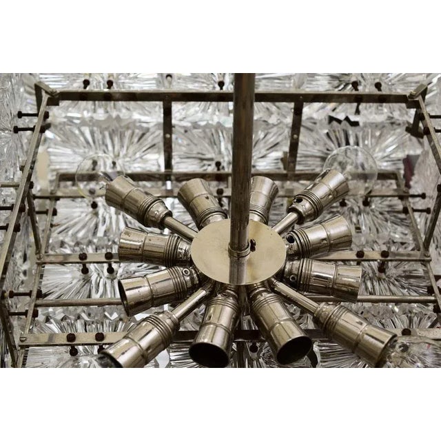 Mid-Century Modern Etched Glass Chandelier by Kinkeldey For Sale - Image 6 of 8