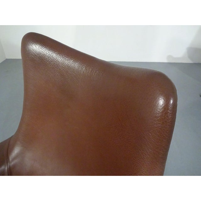 Danish Pirouette Swivel Chair in Leather by H. W. Klein for Bramin, 1960s For Sale - Image 16 of 18