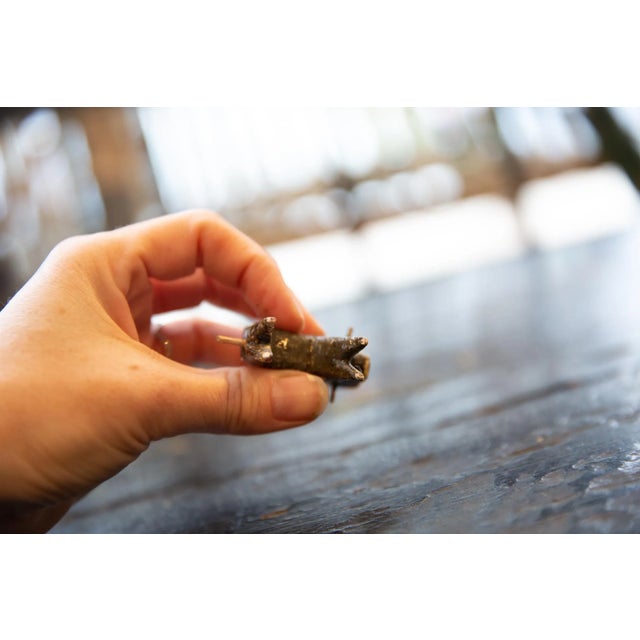 Vintage Wooden Bull Ornament For Sale In New York - Image 6 of 7