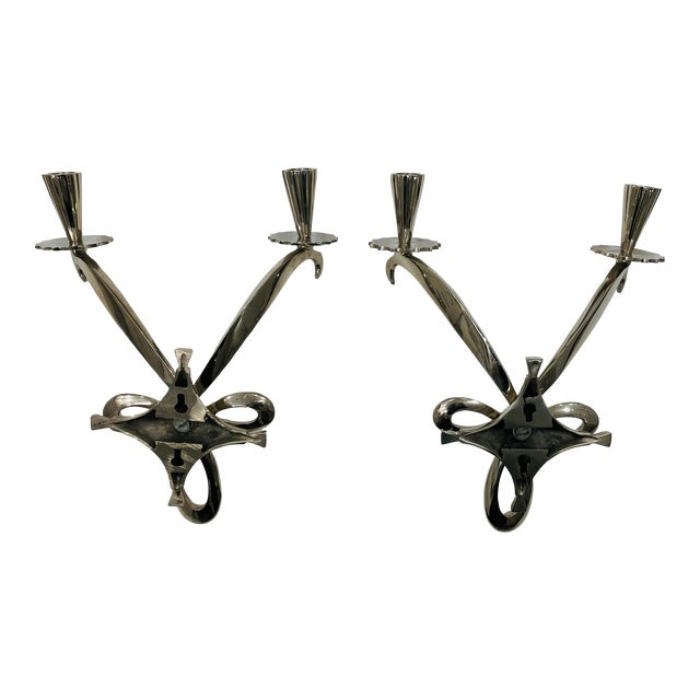 Pair of 1990s Global Views Style Sconces For Sale