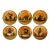 1950s Vintage Southwestern Folk Art Boho Chic Peruvian Terra Cotta Salad Plates - Set of 6. For Sale