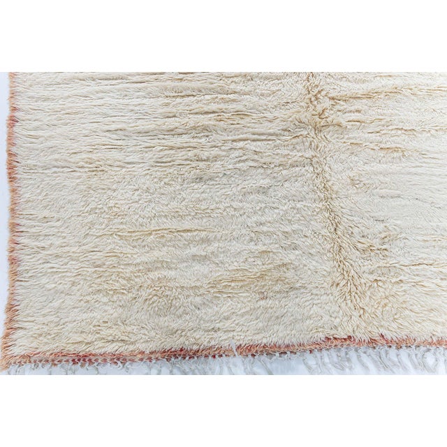 Moroccan Doris Leslie Blau Mid-Century Vintage Moroccan Tribal Cream Hand-Knotted Rug For Sale - Image 3 of 6
