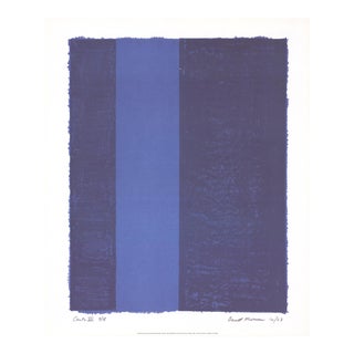 Barnett Newman Canto VII 23.5" X 19.5" Poster 1998 Abstract Purple, Blue Minimalist, Blue For Sale