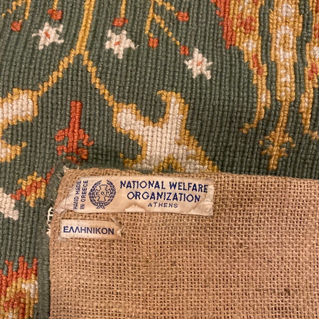 Vintage Hand Woven Greek Textile Art Tapestry For Sale - Image 9 of 12