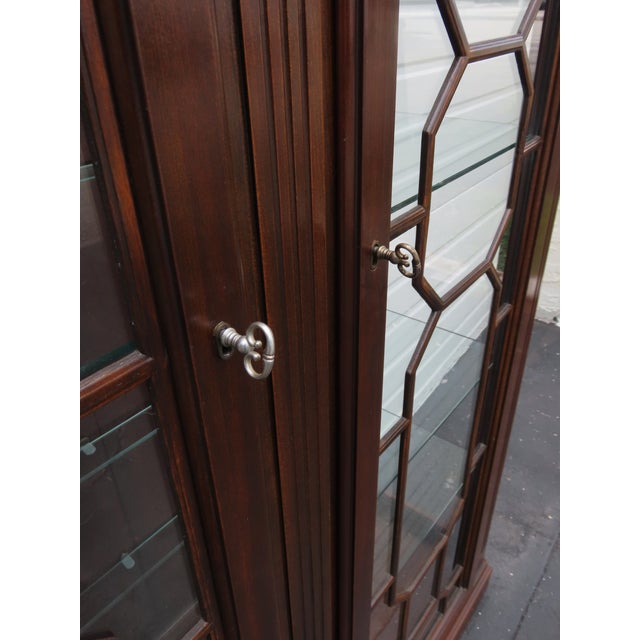Harden Chippendale Tall Large Display China Cabinet 6606 For Sale - Image 11 of 18