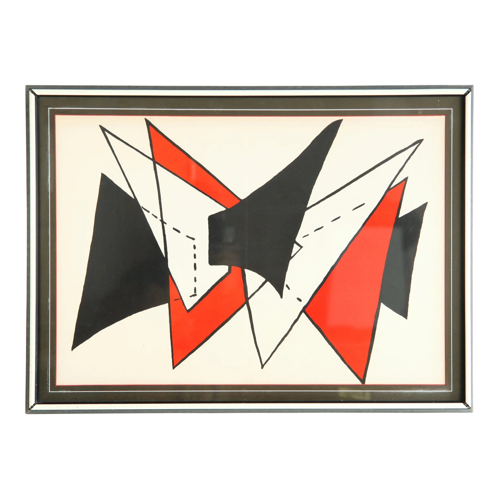 Original C.1963 Alexander Calder Lithograph Print Derriere Le Miroir #141 Stabiles
