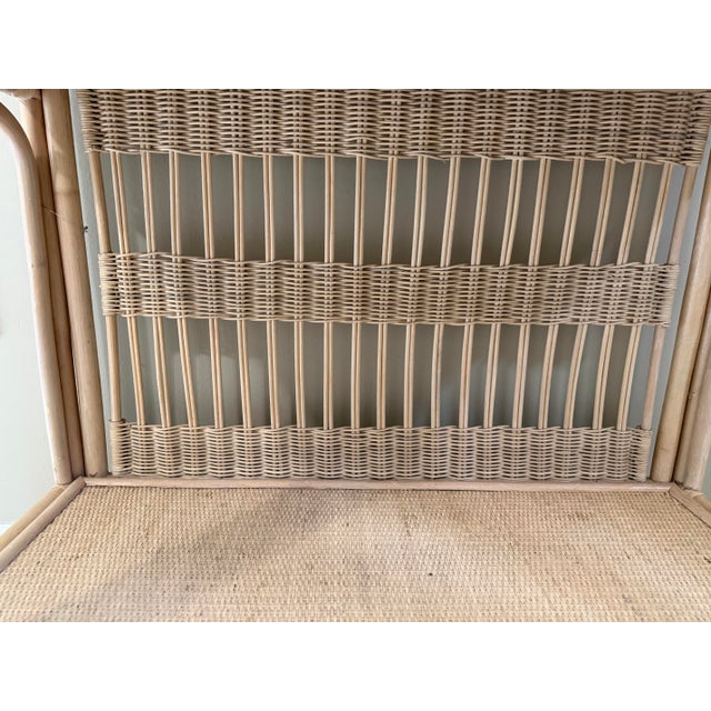 Vintage Palm Beach Rattan & Wicker Étagère For Sale - Image 9 of 12