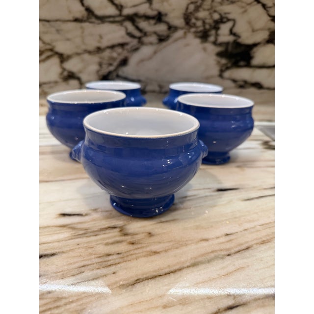 Emile Henry Lions Head Soup Bowls, 5 Set For Sale - Image 4 of 5