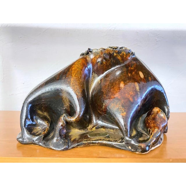 Mid-Century Modern Amorphous Studio Ceramics Vase by Silke Hennesen-Völker, 1970s For Sale - Image 3 of 12