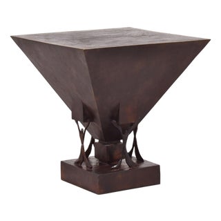 Gene Summers Bronze F4 Side Table For Sale