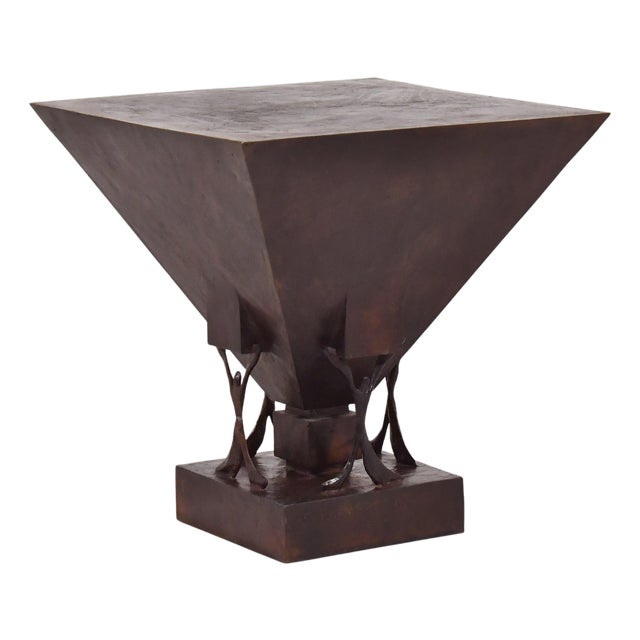 Gene Summers Bronze F4 Side Table For Sale