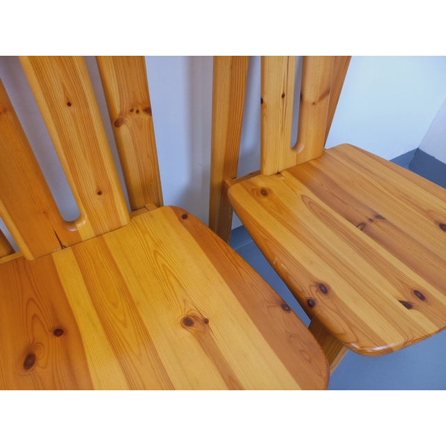 Vintage Pine Chairs, 1970s, Set of 4 For Sale - Image 3 of 18