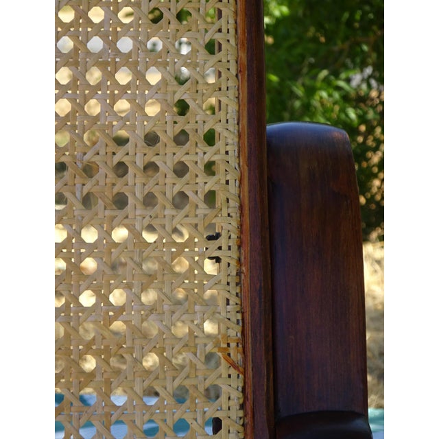Vintage Rocking Chair in Wood and Rattan, 1980s For Sale - Image 11 of 18
