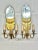 Hollywood Regency Vintage Brass and Mirrored Chapman Leaf and Acorn Electric Sconces-a Pair For Sale - Image 3 of 10