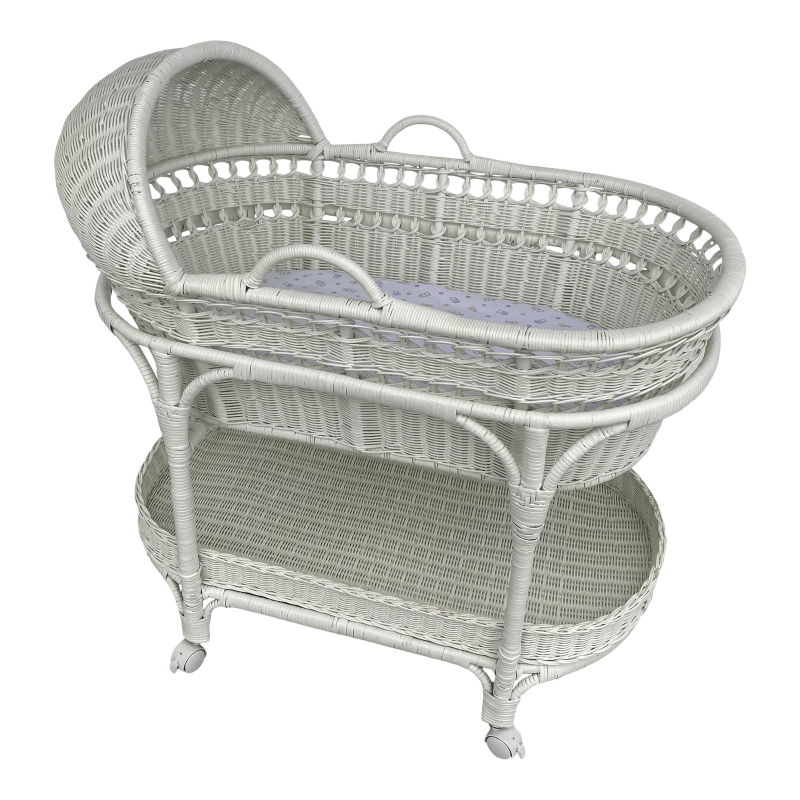 1980s Country Wicker Baby Chairish