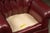 Burgundy Vintage Tufted Leather Churchill Chair With Ottoman in Burgundy For Sale - Image 8 of 11