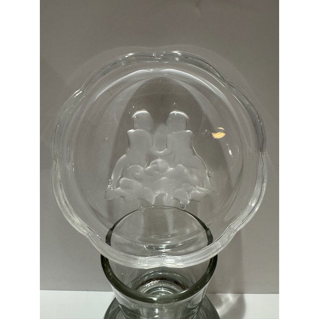 Transparent Vintage Clear Glass Zodiac Astrology Coasters With Frosted Designs - Set of 12 For Sale - Image 8 of 15
