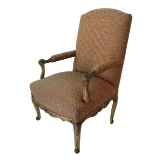 French Carved Gilt Louis XIIII Arm Chair For Sale