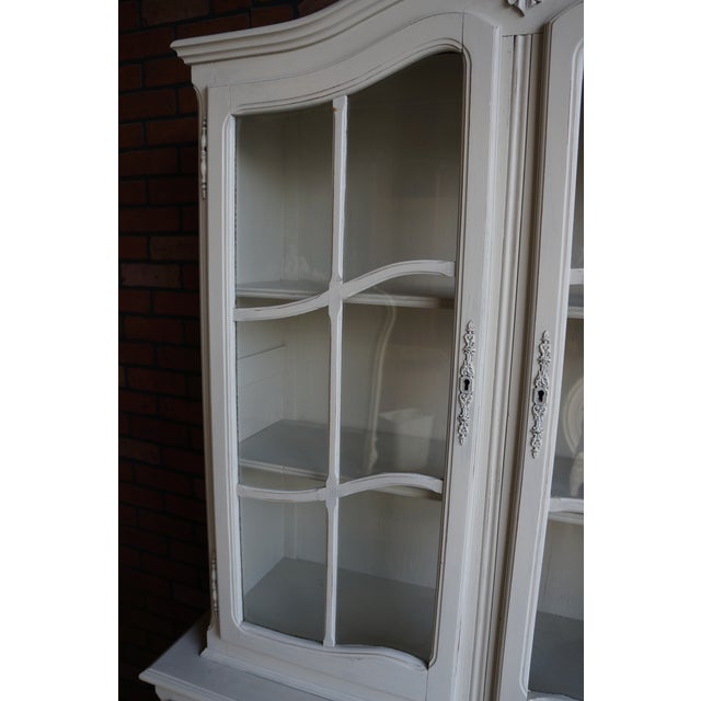 Shabby Chic Antique Shabby Chic French Style Hutch For Sale - Image 3 of 9