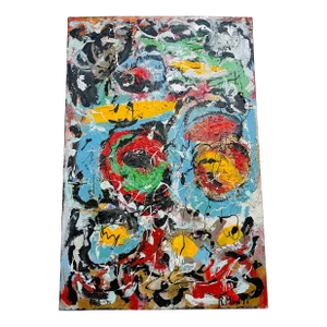 Modern Abstract Painting Signed R. Monti